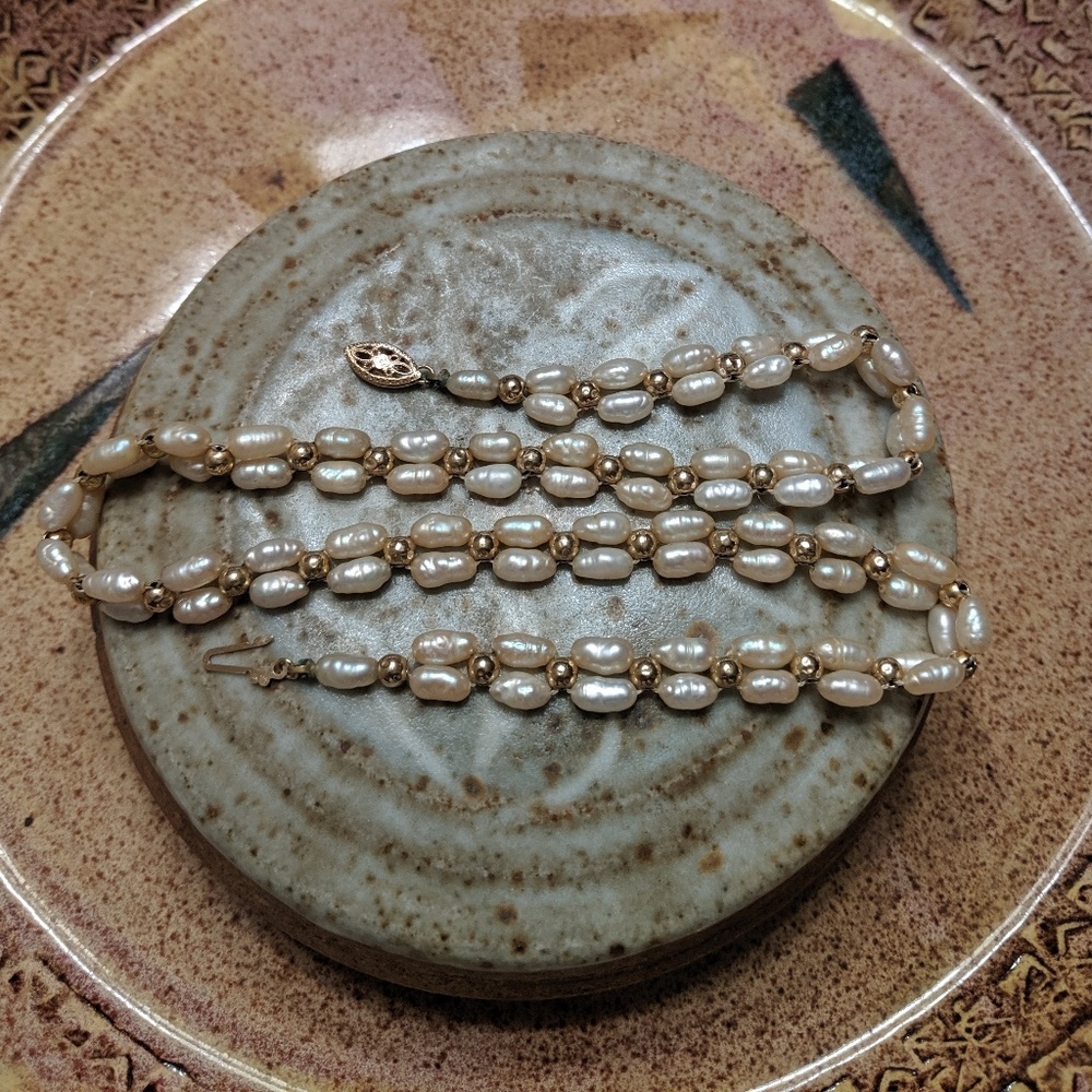 Vintage 14K Pearl Necklace